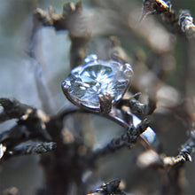 Load image into Gallery viewer, 2.0 Carat Grey Gray Moissanite Stone  14K White Gold Ring
