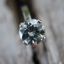 Load image into Gallery viewer, 2.0 Carat Grey Gray Moissanite Stone  14K White Gold Ring
