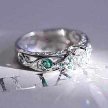 Load image into Gallery viewer, Moissanite Celtic Engagement Ring 14K White Gold
