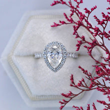 Load image into Gallery viewer, pear halo ring
