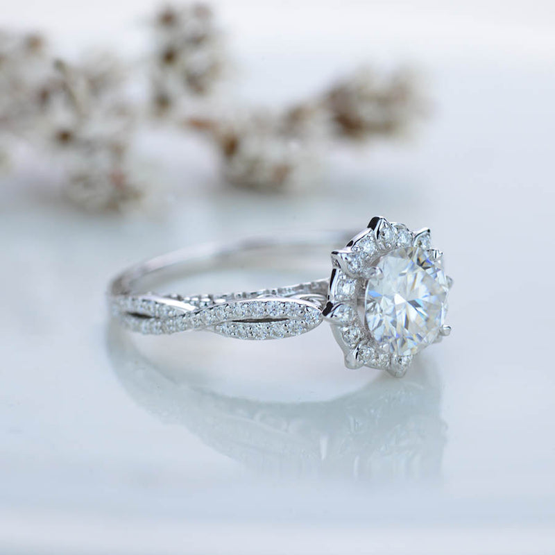 Adara Moissanite Classic Engagement Ring