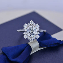 Load image into Gallery viewer, 2 Carat Snowflake Moissanite Gold Ring
