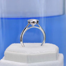 Load image into Gallery viewer, 3 Carat Oval Giliarto Moissanite Bezel Set  Engagement Ring

