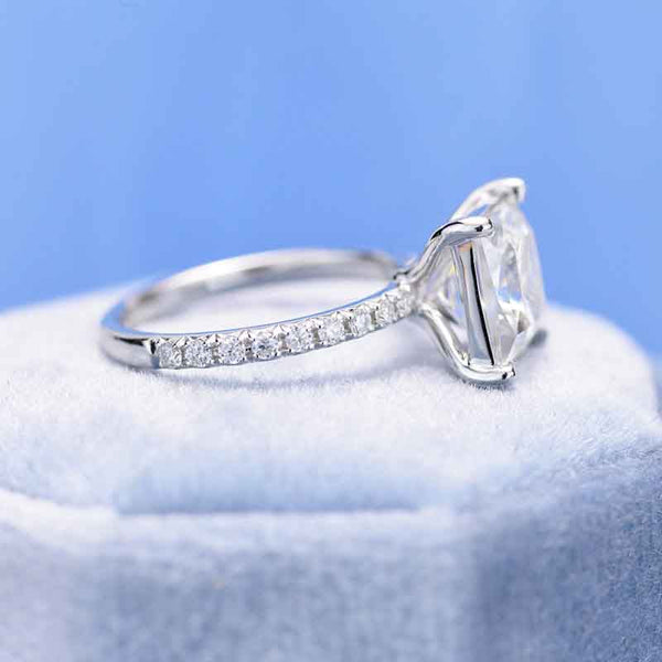 3 Carat Giliarto Moissanite Princess Cut Engagement Gold Ring.