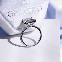 Load image into Gallery viewer, 3 Carat Giliarto Moissanite Princess Cut Engagement Gold Ring.
