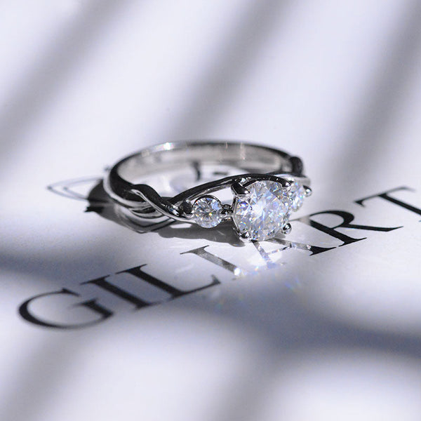 1.5 Carat Three Stone Giliarto Moissanite Engagement  Ring