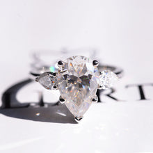 Load image into Gallery viewer, 5.5 Pear Cut Giliarto Moissanite White Gold Engagement Ring
