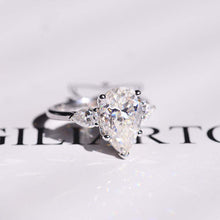 Load image into Gallery viewer, 5.5 Pear Cut Giliarto Moissanite White Gold Engagement Ring
