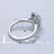Load image into Gallery viewer, 2.5Ct Cushion Moissanite 14K White Engagement Ring, Cushion Halo Engagement Ring
