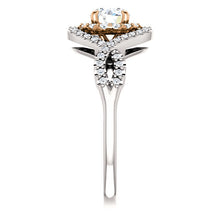Load image into Gallery viewer, 14K Gold 1.0 Carat Forever One Moissanite 1/3 CTW Diamond Engagement Ring
