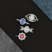 Load image into Gallery viewer, 10K  White Gold 1.25 Carat Oval Forever One Moissanite Diamond Halo French-Set Engagement Ring
