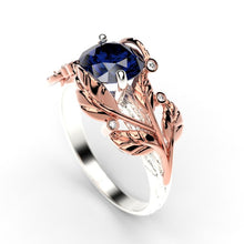 Load image into Gallery viewer, 2.0 Carat Sapphire/Ruby Diamond Gold Engagement Ring
