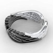 Load image into Gallery viewer, 14K White Gold Wings Ring
