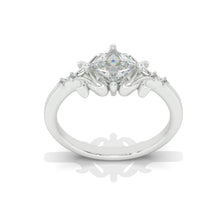 Load image into Gallery viewer, 1 Carat Princess Cut Moissanite Giliarto  Gold Engagement Ring
