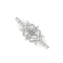 Load image into Gallery viewer, 1 Carat Princess Cut Moissanite Giliarto  Gold Engagement Ring
