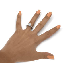Load image into Gallery viewer, 14K White Gold 2 Carat Round Moissanite Hidden Engagement Ring
