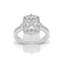 Load image into Gallery viewer, 3 Carat Giliarto Radiant Cut Moissanite Halo Engagement Ring
