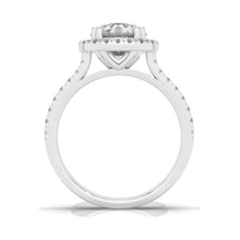 Load image into Gallery viewer, 2 Carat Moissanite Diamond Round Cut Halo White Gold Engagement  Ring
