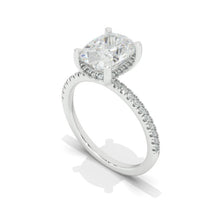 Load image into Gallery viewer, 2 Carat Cushion Giliarto Moissanite Hidden Halo Engagement Ring
