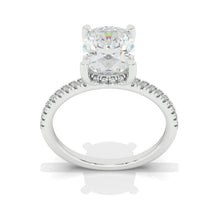 Load image into Gallery viewer, 2 Carat Cushion Giliarto Moissanite Hidden Halo Engagement Ring
