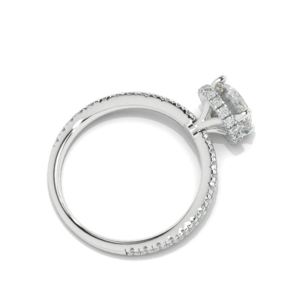 2 Carat Hidden Halo Giliarto Moissanite Diamond White Gold Engagement  Ring