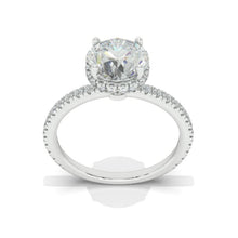 Load image into Gallery viewer, 2 Carat Hidden Halo Giliarto Moissanite Diamond White Gold Engagement  Ring
