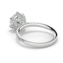 Load image into Gallery viewer, 2 Carat Six Prongs  Halo Giliarto Moissanite Diamond White Gold Engagement  Ring
