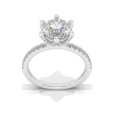Load image into Gallery viewer, 2 Carat Six Prongs  Halo Giliarto Moissanite Diamond White Gold Engagement  Ring
