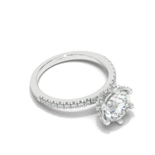 Load image into Gallery viewer, 2 Carat Six Prongs  Halo Giliarto Moissanite Diamond White Gold Engagement  Ring
