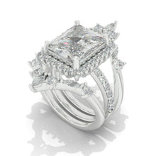 Load image into Gallery viewer, 11x9mm Vintage Style Nicely Crafted Halo Giliarto Moissanite Diamond White Gold Engagement Ring
