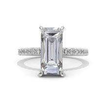 Load image into Gallery viewer, 5 Carat Giliarto Radiant Moissanite Hidden Halo Engagement 14K White Gold Ring
