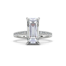 Load image into Gallery viewer, 5 Carat Giliarto Radiant Moissanite Hidden Halo Engagement 14K White Gold Ring
