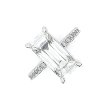 Load image into Gallery viewer, 5 Carat Giliarto Radiant Moissanite Hidden Halo Engagement 14K White Gold Ring

