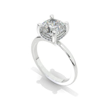 Load image into Gallery viewer, 2 Carat Cushion Cut  Hidden Halo Giliarto Moissanite Diamond White Gold Engagement  Ring
