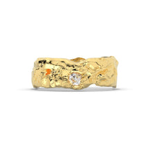 Load image into Gallery viewer, Moon Diamond Men's 14K White Gold  Ring.
