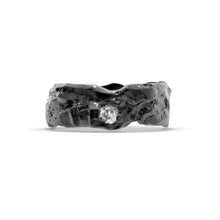 Load image into Gallery viewer, Moon Diamond Men's 14K White Gold  Ring.
