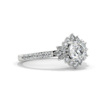 Load image into Gallery viewer, 14K White Gold 1 Carat Moissanite Halo Engagement Ring
