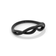 Load image into Gallery viewer, Celtic Black Gold Wedding Engagement  Stackable Ring

