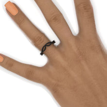 Load image into Gallery viewer, Celtic Black Gold Wedding Engagement  Stackable Ring
