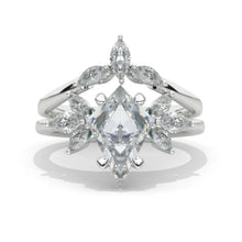 Load image into Gallery viewer, 3 Carat Kite Moissanite Engagement Ring. 3CT Fancy Shape Moissanite Ring
