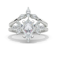 Load image into Gallery viewer, 3 Carat Kite Moissanite Engagement Ring. 3CT Fancy Shape Moissanite Ring
