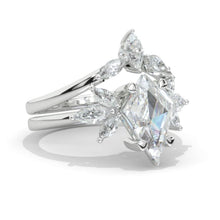 Load image into Gallery viewer, 3 Carat Kite Moissanite Engagement Ring. 3CT Fancy Shape Moissanite Ring
