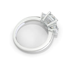 Load image into Gallery viewer, 3 Carat Giliarto Emerald Cut Moissanite Three-Stone  Engagement Ring
