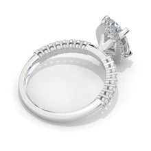 Load image into Gallery viewer, 4 Carat Oval Cut  Giliarto Moissanite Hidden Halo White Gold Engagement Ring
