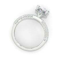 Load image into Gallery viewer, 4 Carat Oval Cut  Giliarto Moissanite Hidden Halo White Gold Engagement Ring

