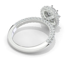 Load image into Gallery viewer, 3 Carat Oval Cut Giliarto Moissanite Double Halo  White Gold Engagement Ring
