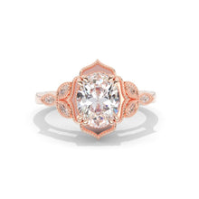 Load image into Gallery viewer, 2 Carat Oval Moissanite Halo Engagement Ring
