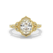 Load image into Gallery viewer, 2 Carat Oval Moissanite Halo Engagement Ring
