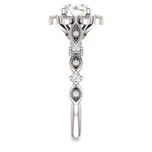 Load image into Gallery viewer, 14K White Gold  6 mm Forever One Moissanite Center Stone  Round Halo Engagement Ring
