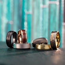Load image into Gallery viewer, 14K  White 6 mm Grooved Band
